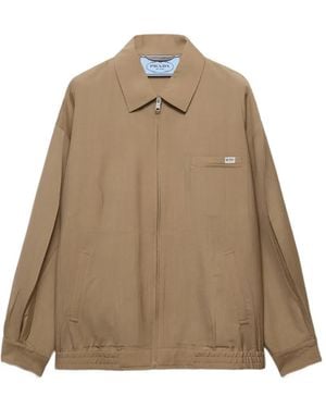 Prada Mohair Wollen Jack - Naturel