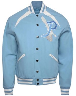 3.PARADIS Embroidered Bomber Jacket - ブルー