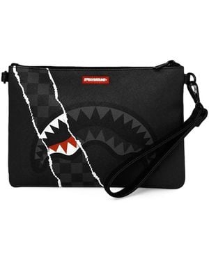 Sprayground Shark Slash Clutch Bags - Black