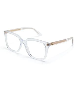 メガネ GUCCI Gucci - GG0031OA - 001 black black transpare Gucci GG0031OA Shiny Black Eyeglasses | Includes FREE Rx Lenses