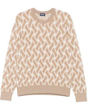 Drumohr Pullover mit geometrischem Muster - Natur
