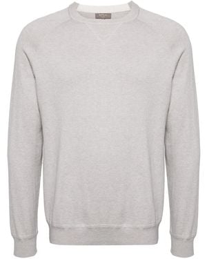 N.Peal Cashmere Strickpullover Mit Rundem Ausschnitt - Grau