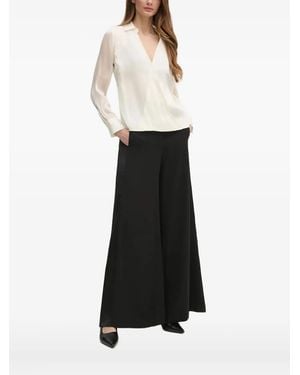 Pedro Del Hierro Madrid Blusa Semi Trasparente - Bianco