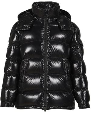 Moncler Gefütterte Kapuzenjacke - Schwarz