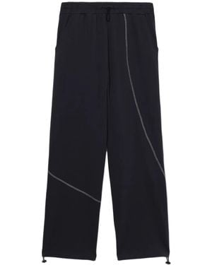 FIVE CM Contrast-Stitching Cotton Track Trousers - Blue