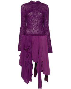 Acne Studios Layered Asymmetric Dress - Purple