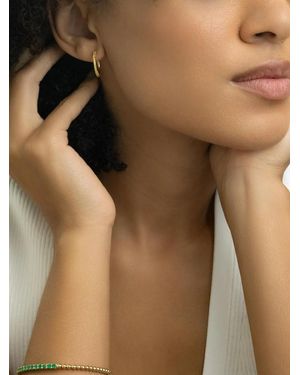 Lisa Nik 18K Ombré Sapphire Hoop Earrings - Brown
