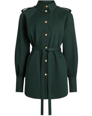Patou ギャバジン ベルテッド シャツ - グリーン