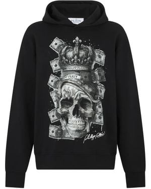 Philipp Plein Sudadera Skull Dollar Con Capucha - Negro