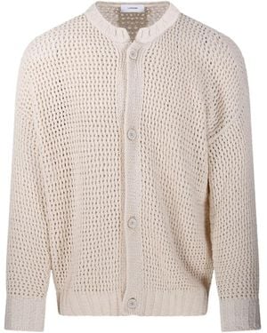 Lardini Open-Knit Cardigan - White