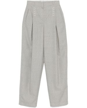 【関税込み】fendi Micro check trousers Fendi Micro Check Trousers in Natural | Lyst