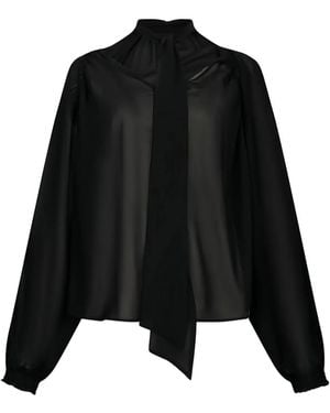 Liu Jo Scarf Collar Raglan Blouse - ブラック