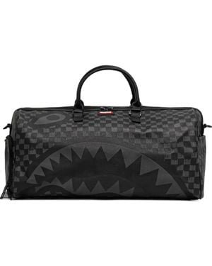 Sprayground Borsone A Quadri Con Motivo Squalo - Nero
