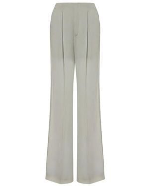 Alberta Ferretti Pleated-Pocket Trousers - Grey