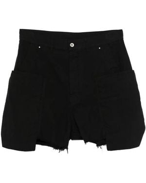 Rick Owens Pocket Frayed Shorts - Black