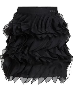 KARL LAGERFELD Ruffled Mini Skirt - Black
