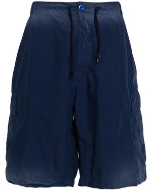 Balenciaga Cargo-Shorts Mit Logo-Stickerei - Blau