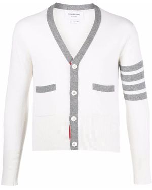 Thom Browne 4bar ストライプ カシミアカーディガン - ホワイト