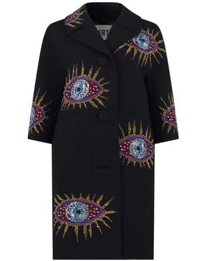 Libertine Nazar Patch-Pocket Coat - Black