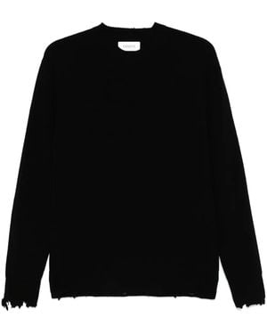 Laneus Maglione Girocollo Con Effetto Vissuto - Nero