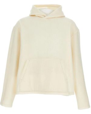 Rier Pocket Wool Hoodie - White