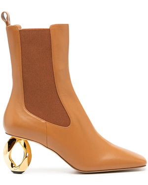 JW Anderson 65Mm Chain Heel Boots - Brown