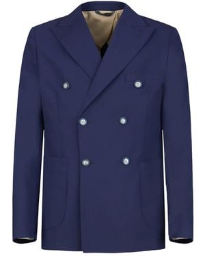 Gazzarrini x Michele Franzese Doppelreihiges Sakko - Blau