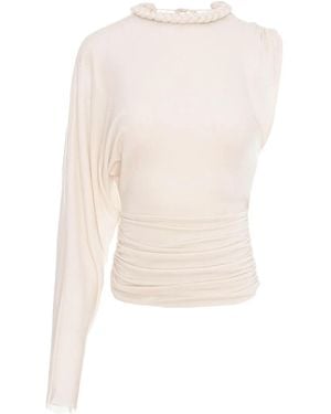 MANURI Didi Bluse Mit Geflochtenem Detail - Weiß