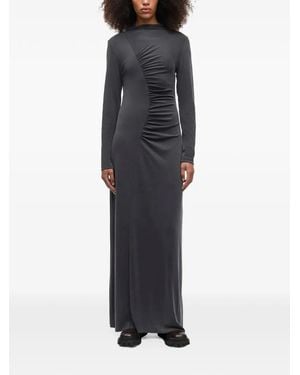 Samsøe & Samsøe Saandressa Ruched Long-Sleeve Maxi Dress - Black