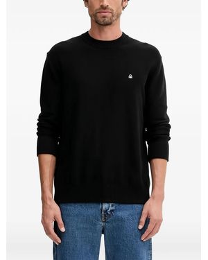 Benetton Knitted Logo Jumper - Black