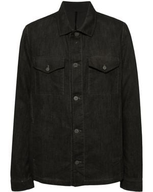 Poeme Bohemien Linen Shirt Jacket - Black