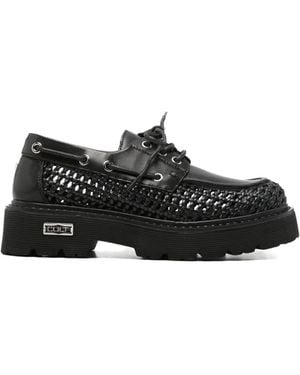 Cult Lace Up Leather Sneakers - Black