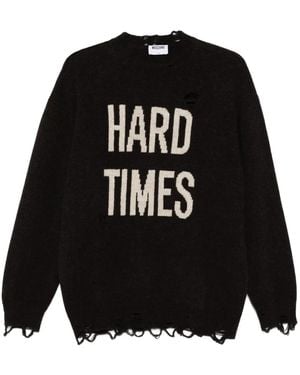 Moschino ダメージ セーター - ブラック