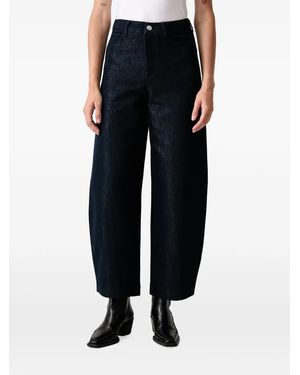 Fracomina Coated Balloon-Fit Jeans - Black