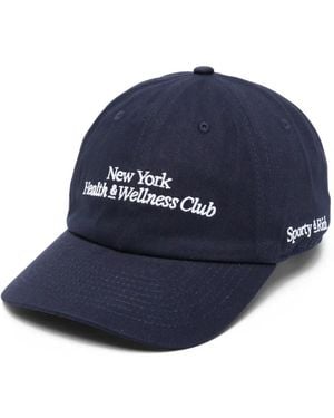 Sporty & Rich Baseballkappe Mit Logo-Stickerei - Blau
