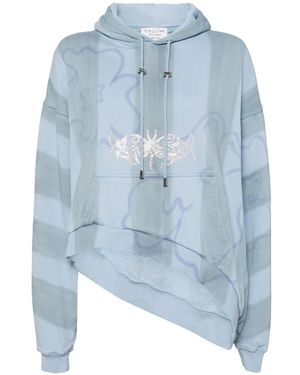 Collina Strada Flower Stripe Hoodie - Blue