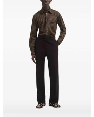 Wales Bonner Modernist Jacquard-Knit Shirt - Black