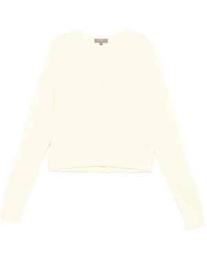 N.Peal Cashmere Chunky Cardigan - White
