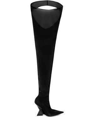 The Attico Botas Cheopissima Con Tacón De 105 Mm - Negro