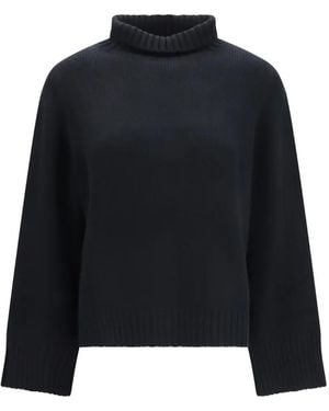Allude Langärmeliger Pullover - Schwarz