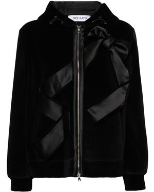 Dice Kayek Bow-Embellished Jacket - Black