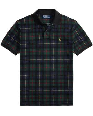 Polo Ralph Lauren Plaid-Pattern Polo Shirt - Black