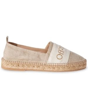 Off-White c/o Virgil Abloh Bookish Canvas Espadrilles - Natural