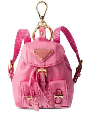 Prada ミニ アイコン リナイロン バッグチャーム - ピンク