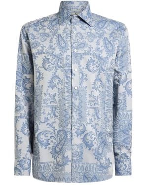 Etro Paisley Jacquard Shirt - Blue