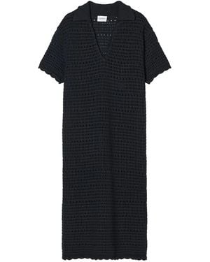 Closed Vestido tipo polo de ganchillo - Negro