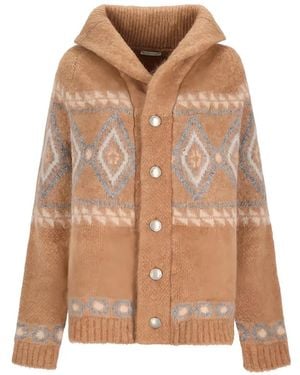 Borgo Asolo Rombi Intarsia-Knit Jacket - Brown