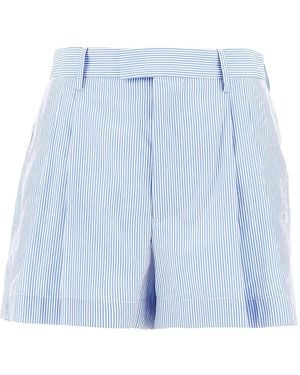 ARMARIUM Pleated Stripe Shorts - Blue