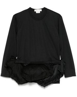 Comme des Garçons Ruffled-layer Top - ブラック
