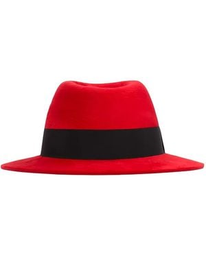 Saint Laurent Wool Fedora - Red